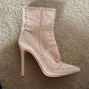 faux suede studded boots